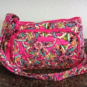 Vera Bradley Cotton Quilted Little Hipster Crossbody Bag Purse Sunburst Floral